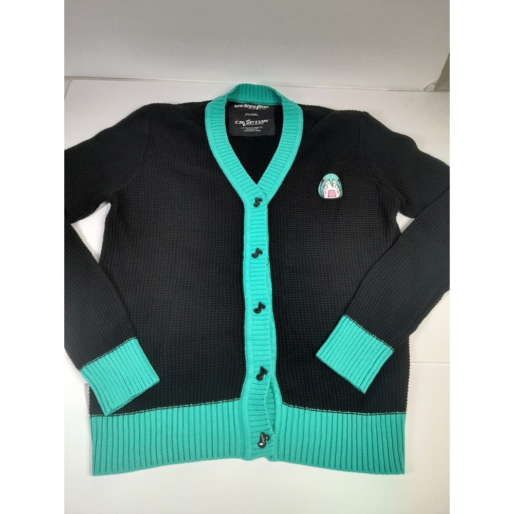 We Love Fine Crypton Hatsune Miku Vocaloid Boyfriend Sweater Cardigan Women S